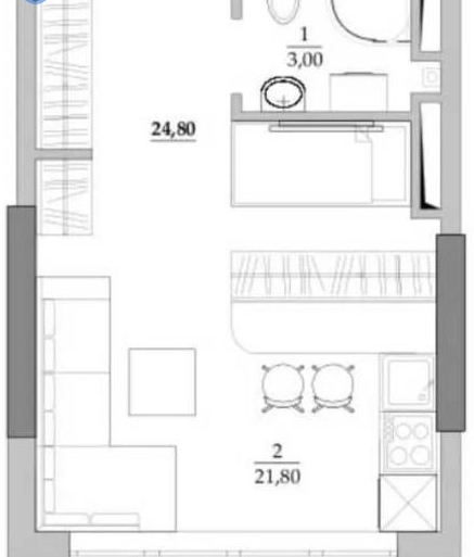 продажа однокомнатной квартиры номер A-173557 в Киевском районе, фото номер 8